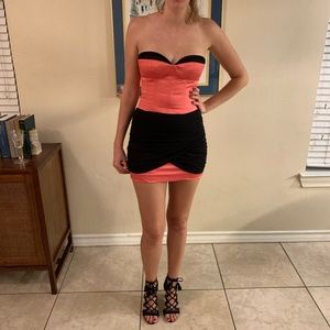 Bebe sz XS - Hot pink corset mini dress Y2K 🪩